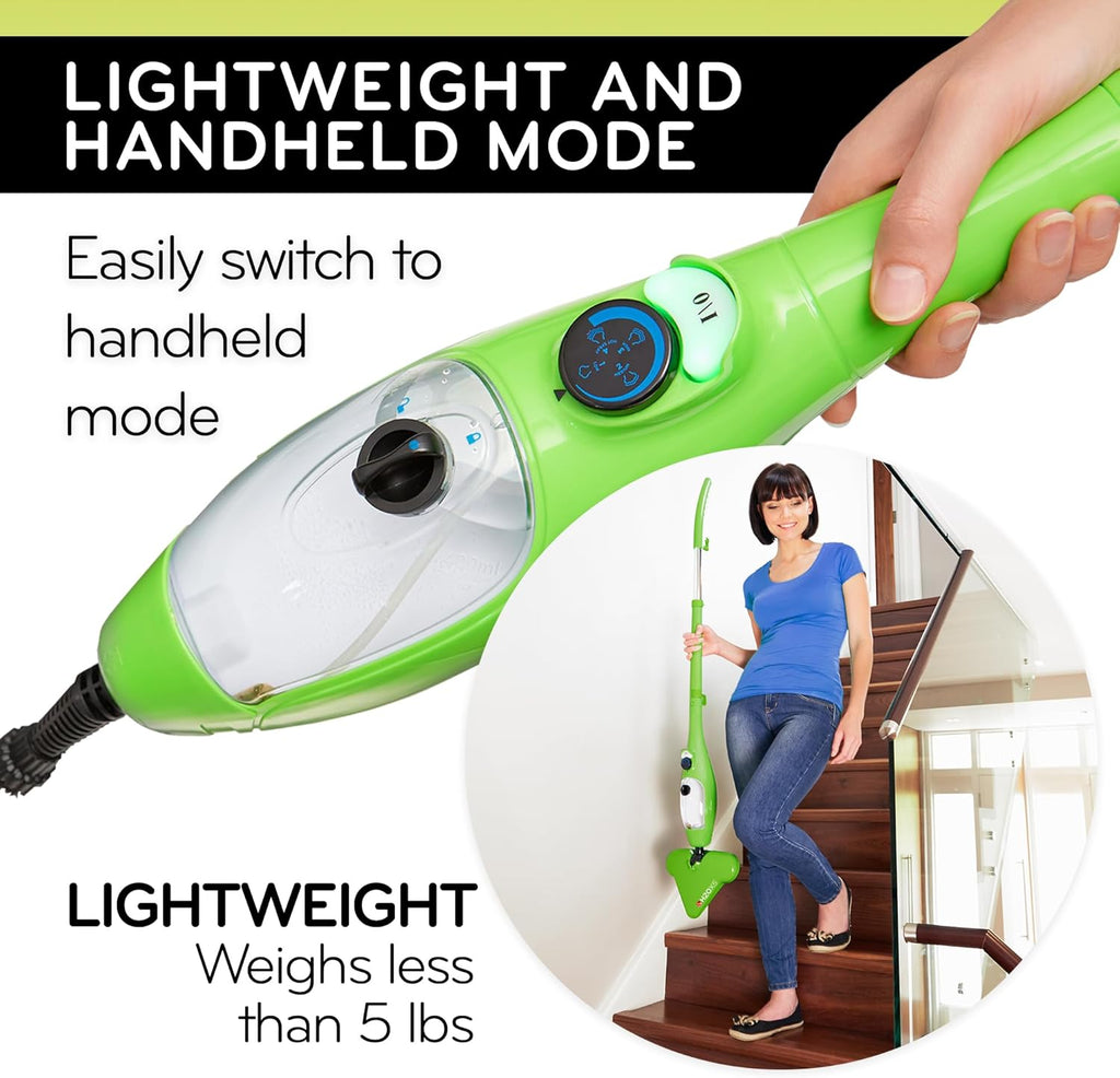 H2O Mop X5 5-in-1 Steam Mop & Handheld Cleaner for Hardwood, Tile, Carpets, Windows, and Garments