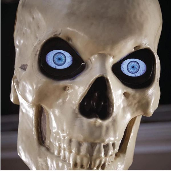 Home Accents 12 ft Giant Halloween Skeleton with LifeEyes, 95 lbs - Decoration