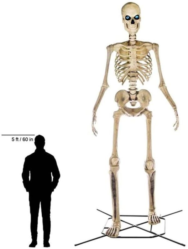 Home Accents 12 ft. Giant Skeleton with LifeEyes - Halloween Decoration