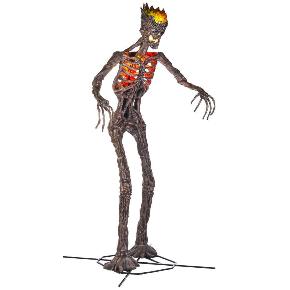 Home Accents 12.5 ft. Giant-Sized Inferno Deadwood Skeleton with Animated LCD Eyes & Light-Up Chest