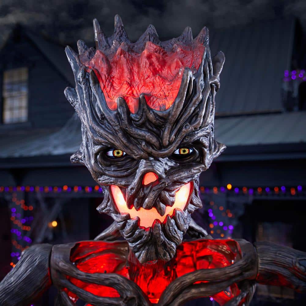 Home Accents 12.5 ft. Giant-Sized Inferno Deadwood Skeleton with Animated LCD Eyes & Light-Up Chest