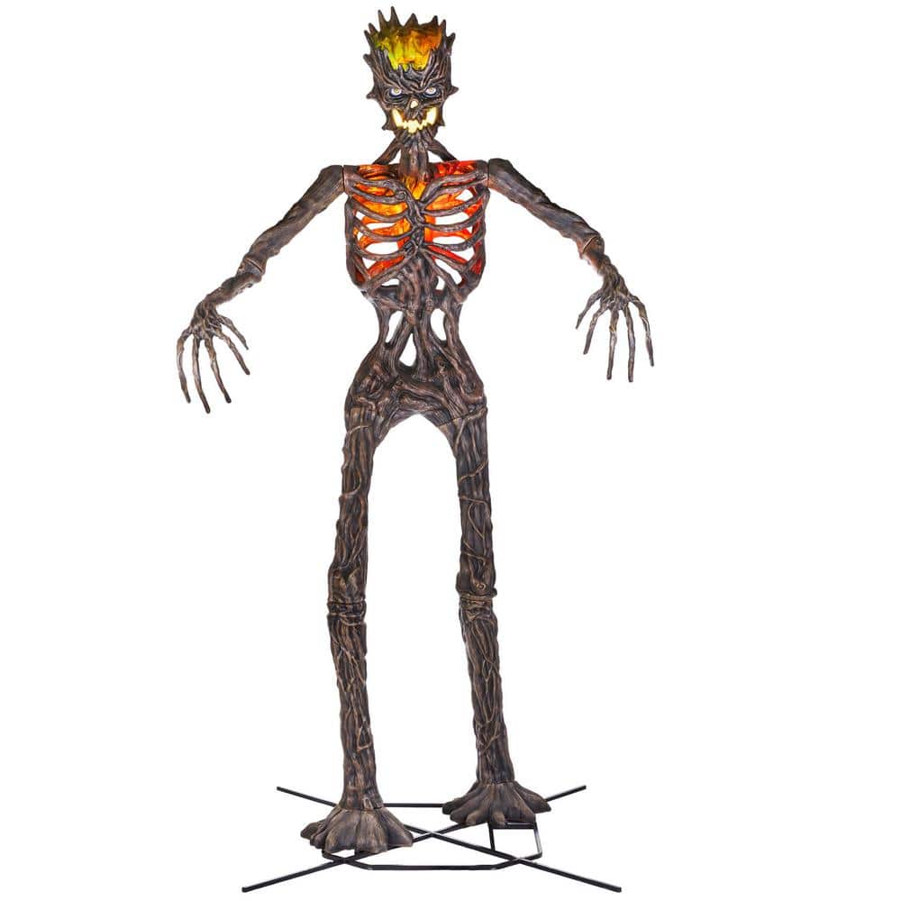 Home Accents 12.5 ft. Giant-Sized Inferno Deadwood Skeleton with Animated LCD Eyes & Light-Up Chest
