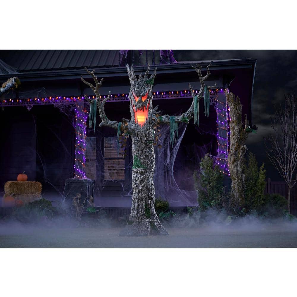 Home Accents 9 ft Giant LED Murderous Maple Tree with Color-Changing Lights for Halloween