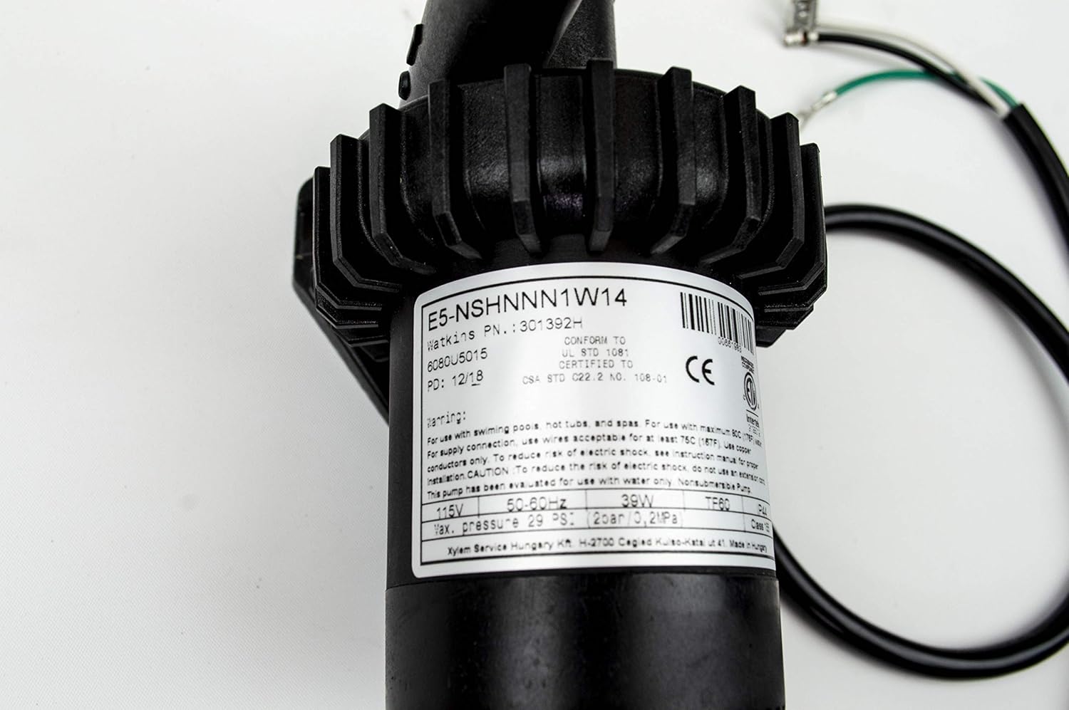 Hot Spring E5 Circulation Pump 115V for SilentFlo 5000/5002 Replacement Spas