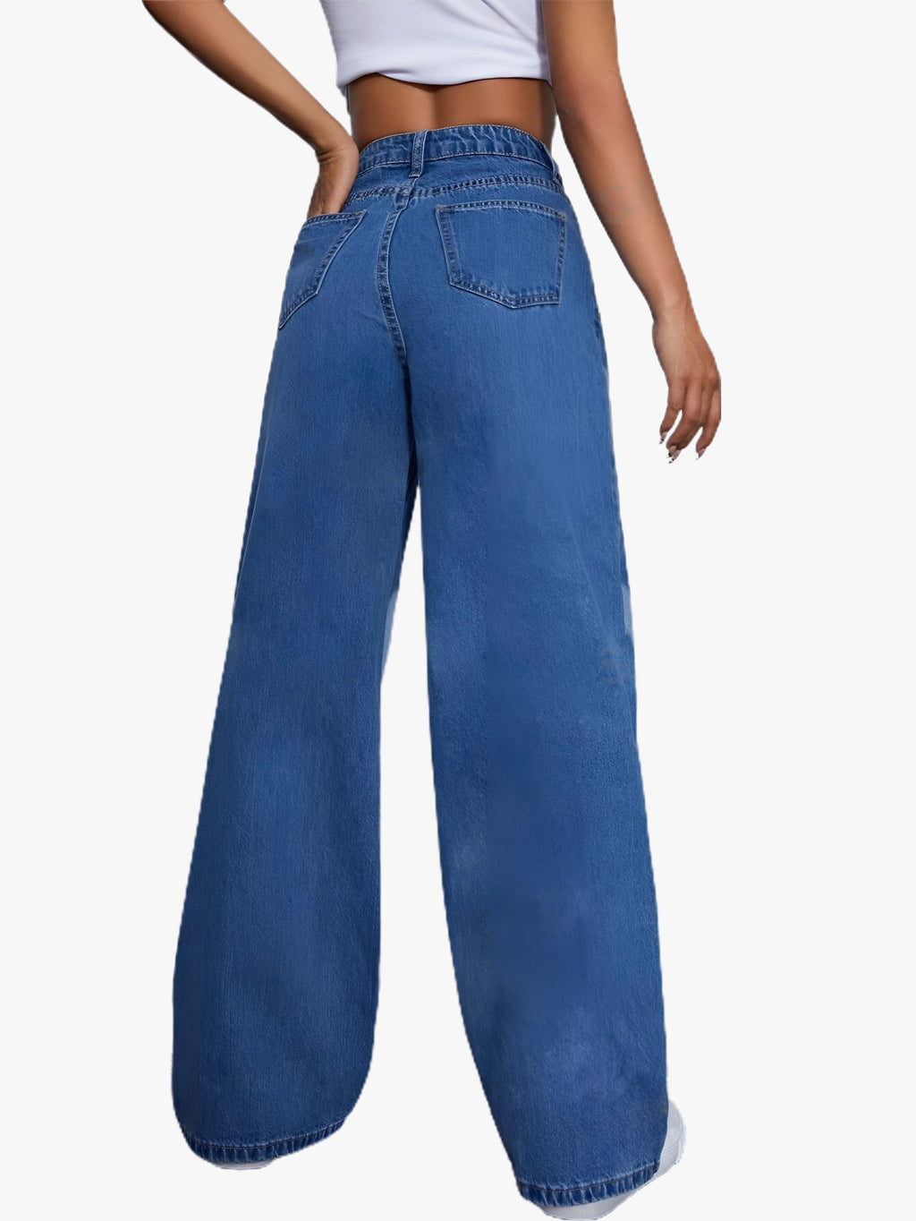 IG4 High Waist Heart Print Wide Leg Jeans