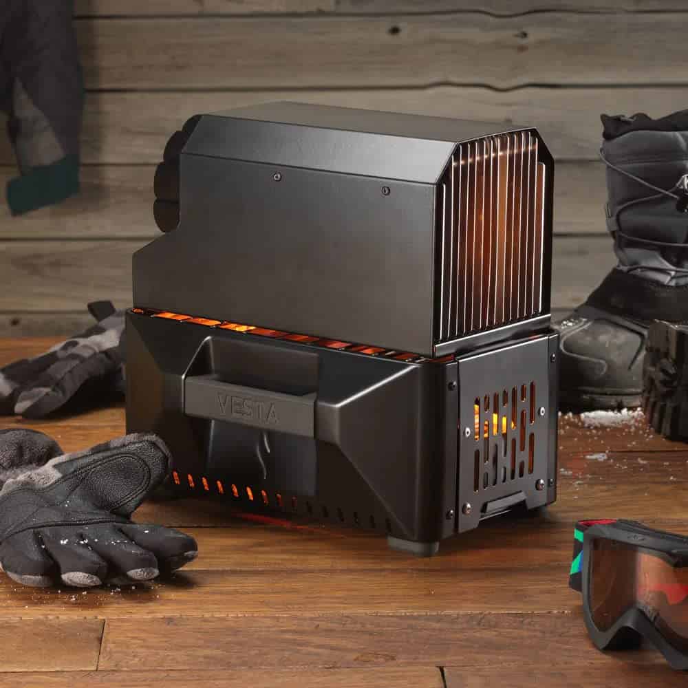 InstaFire VESTA Self-Powered Compact Heater & Stove, Indoor/Outdoor, Black, Camping/Emergency Use