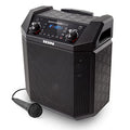 Ion Block Rocker Plus Portable Bluetooth Speaker 100W, Black, with Microphone, AM/FM Radio, Telescopic Handle & USB Charging