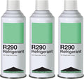 Leak Saver R290 Refrigerant 3-Pack - 8oz Self-Sealing Upright Cans for Refrigeration Systems