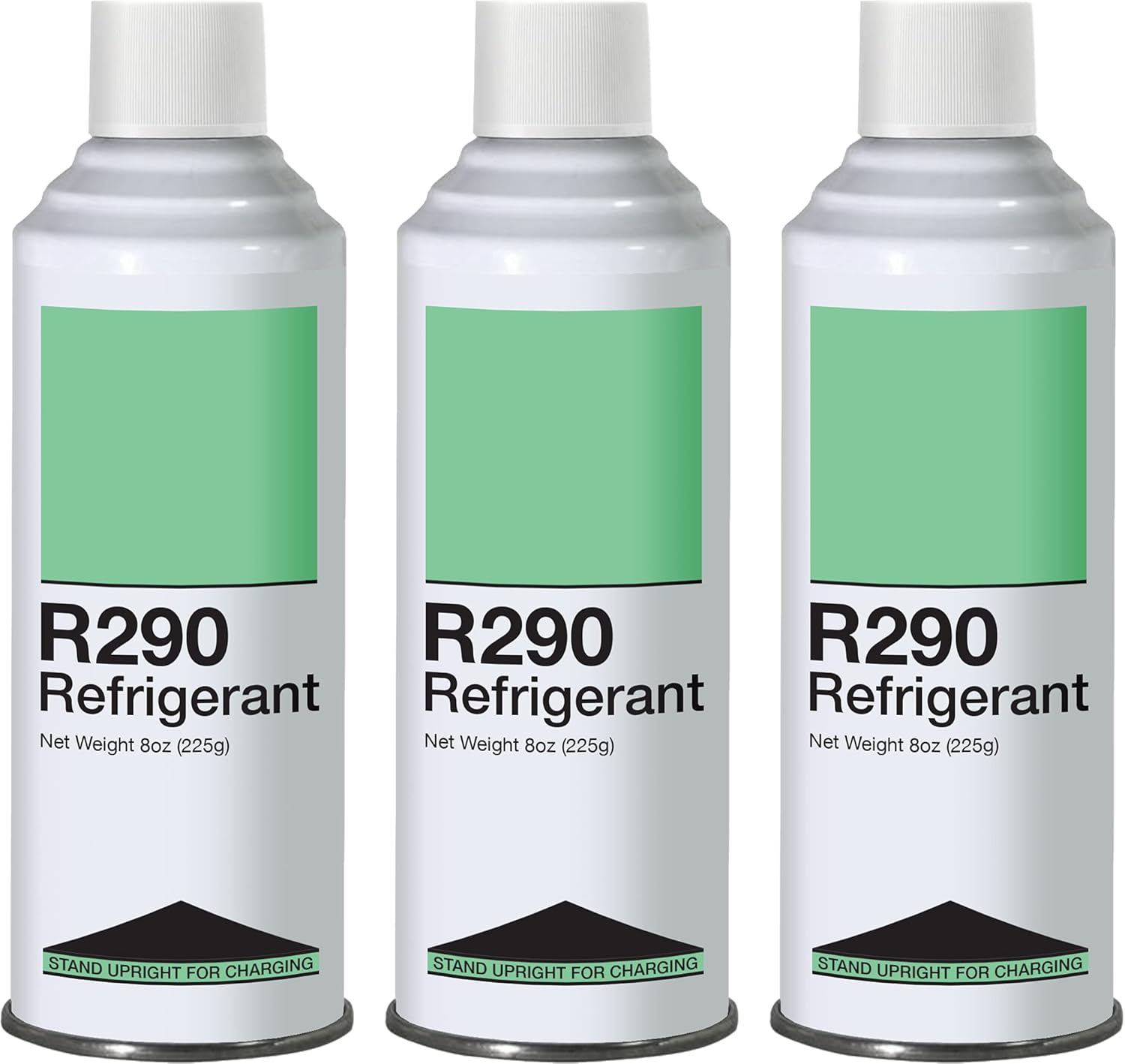 Leak Saver R290 Refrigerant 3-Pack - 8oz Self-Sealing Upright Cans for Refrigeration Systems