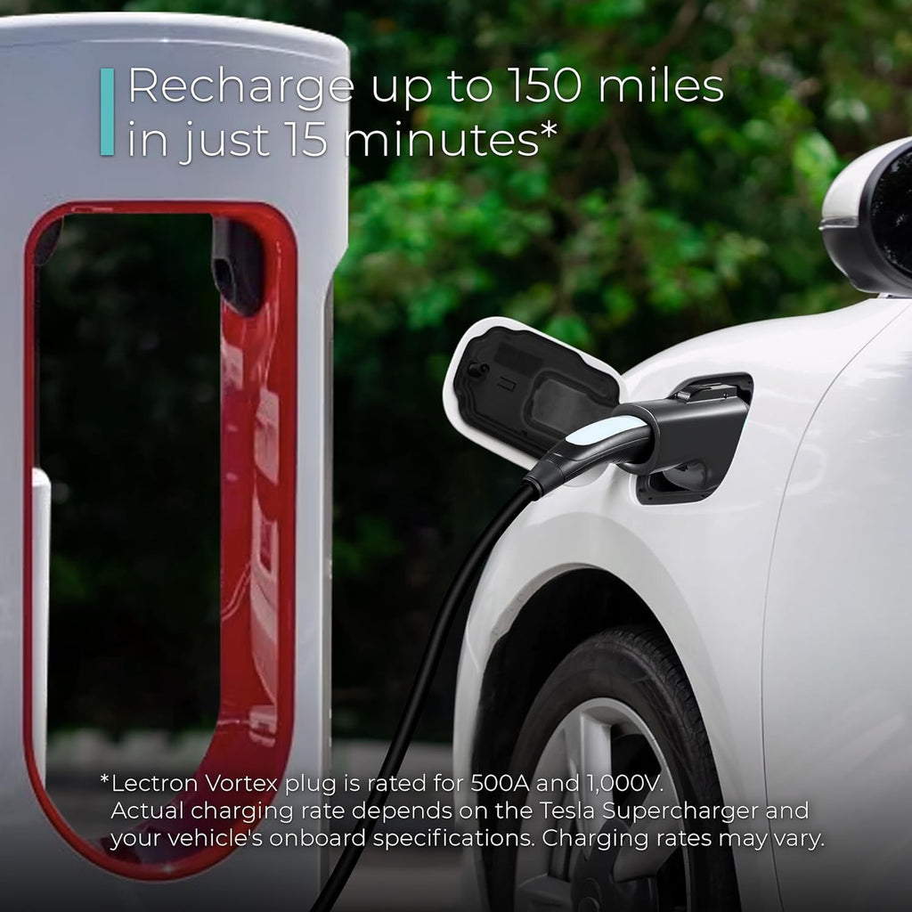 Lectron Vortex NACS to CCS1 EV Adapter 500A/1000V for Tesla Supercharger Compatibility