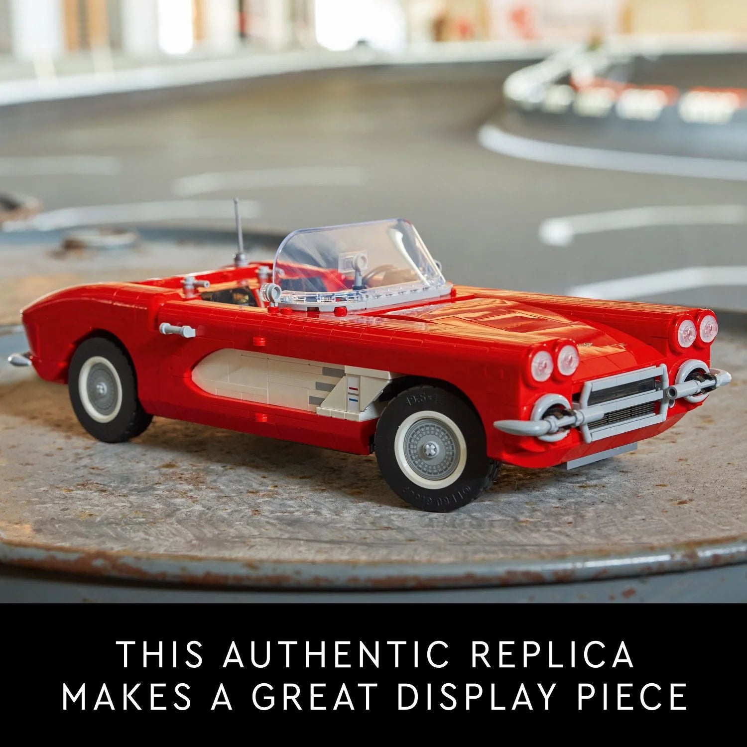 LEGO Icons 10321 Corvette 1961 Chevrolet Cabriolet Model Kit for Adults, 1,210 Pieces, Collectible Display Set