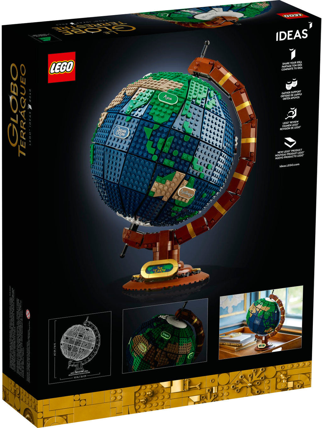 LEGO Ideas The Globe 21332 Toy Building Kit, 2585 Pieces, Creative Educational Model