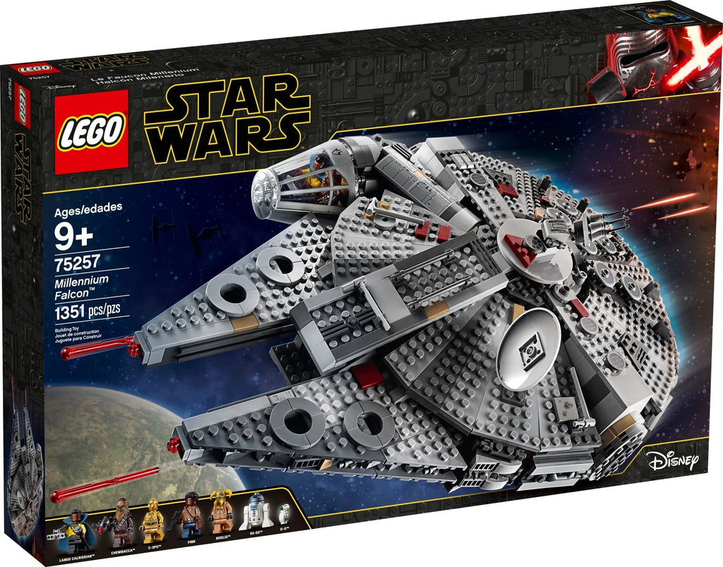 LEGO Star Wars Millennium Falcon 75257 Building Set with Minifigures, 1351 Pieces, The Rise of Skywalker Collection