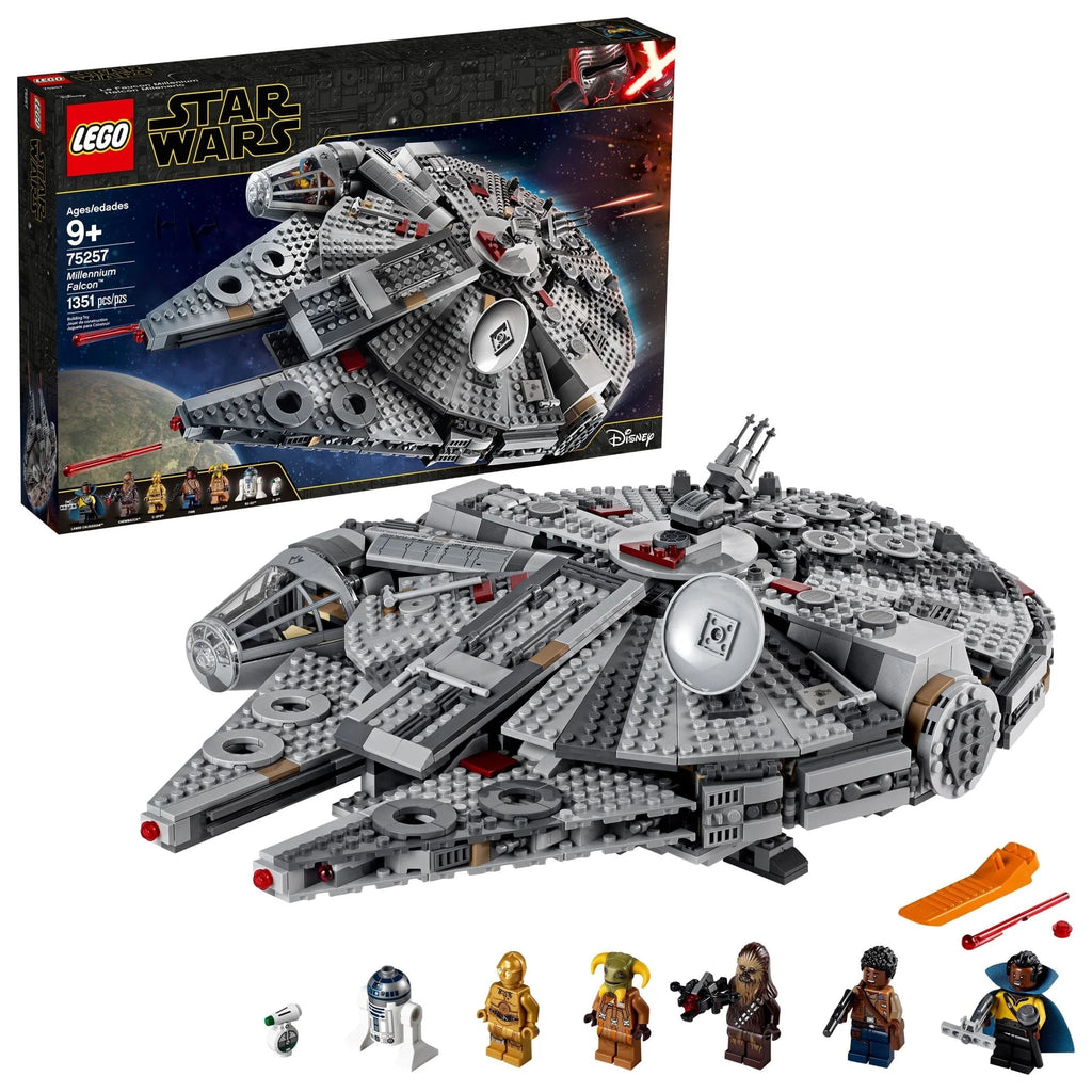 LEGO Star Wars Millennium Falcon 75257 Building Set with Minifigures, 1351 Pieces, The Rise of Skywalker Collection