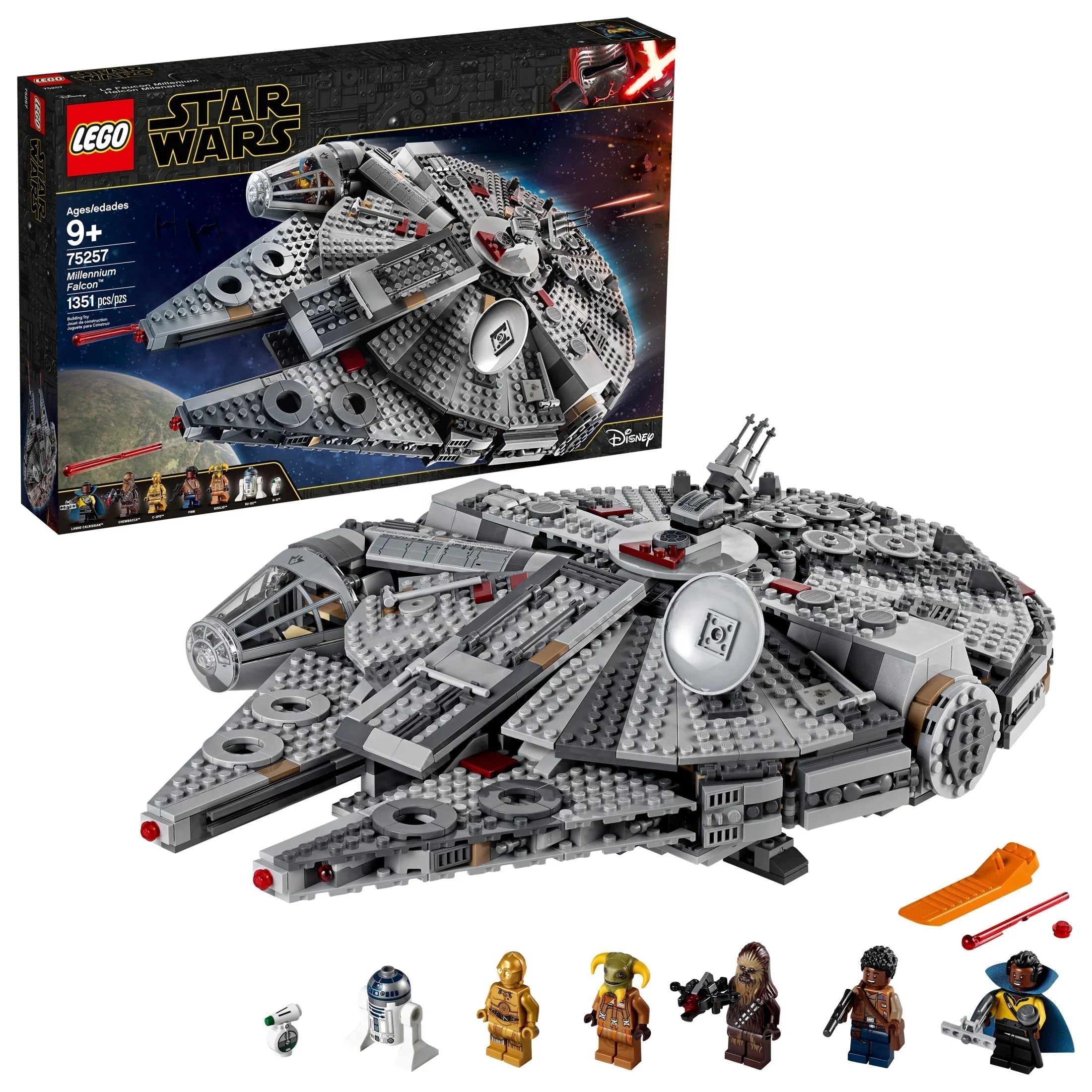 LEGO Star Wars Millennium Falcon 75257 Building Set with Minifigures, 1351 Pieces, The Rise of Skywalker Collection