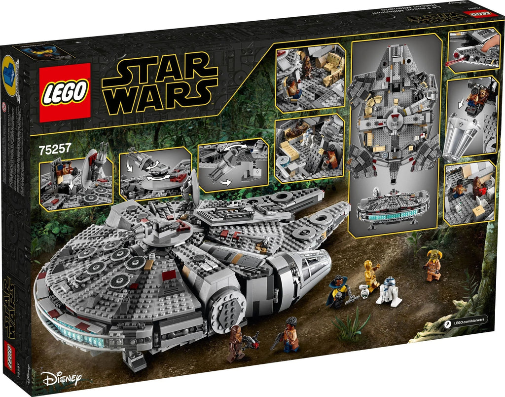 LEGO Star Wars Millennium Falcon 75257 Building Set with Minifigures, 1351 Pieces, The Rise of Skywalker Collection