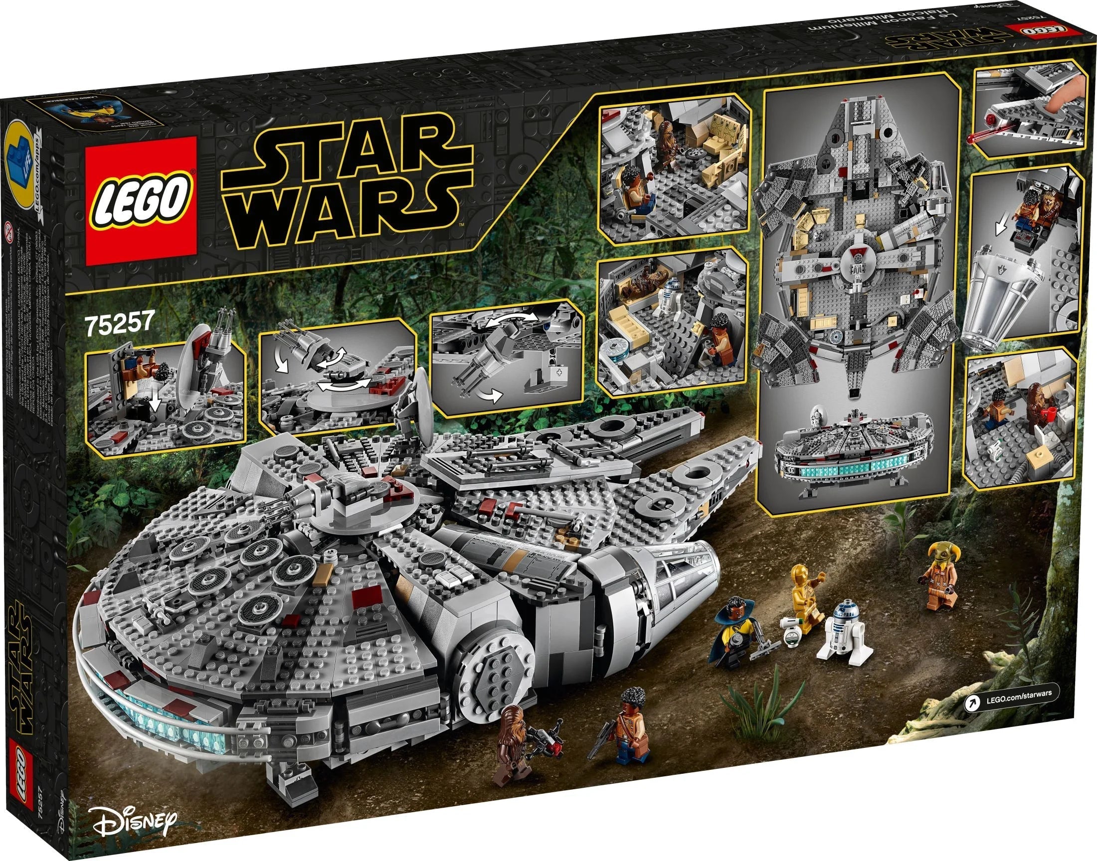 LEGO Star Wars Millennium Falcon 75257 Building Set with Minifigures, 1351 Pieces, The Rise of Skywalker Collection