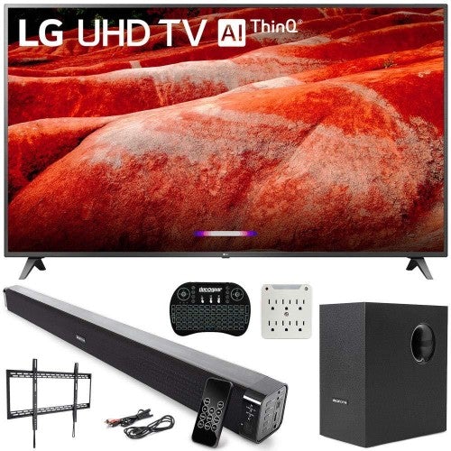 LG 82UM8070PUA 82" 4K HDR LED TV with AI ThinQ & Soundbar Bundle