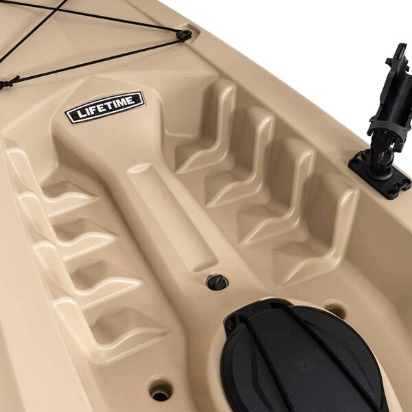 Lifetime Tamarack Angler 100 Fishing Kayak 10ft 2-Pack with Paddles - UV-Protected HDPE, Adjustable Seat, Rod Holders, Tan