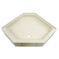 Lippert Better Bath 34"x34" Neo Angle RV Shower Pan, Center Drain, Parchment, Durable ABS Acrylic
