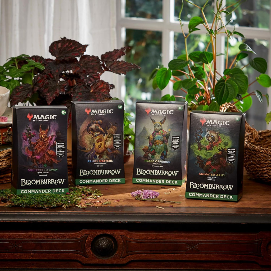 Magic: The Gathering Bloomburrow Commander Deck Bundle - 4 Decks with New Cards & Collector Booster Packs