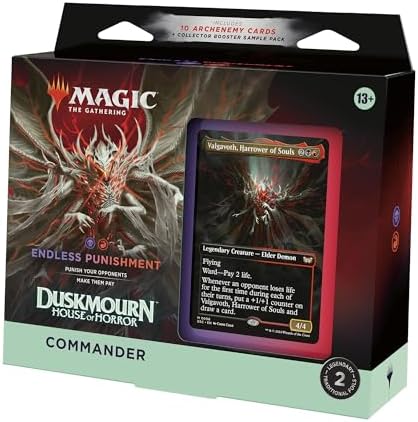 Magic: The Gathering Duskmourn Commander Deck - House of Horror, 100-Card Set with Foil Legends & Archenemy Schemes
