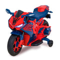 Marvel Spiderman 6V Kids Motorcycle Ride-On Toy, Rechargeable, Ages 3+, Up to 65 lbs, Interactive Lights & Sounds