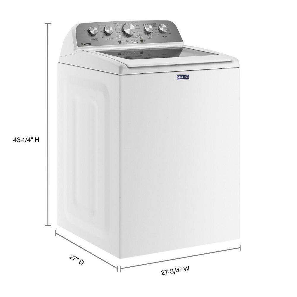 Maytag 4.8 cu. ft. Top Load Washer with Extra Power Boost, White - MVW5430MW