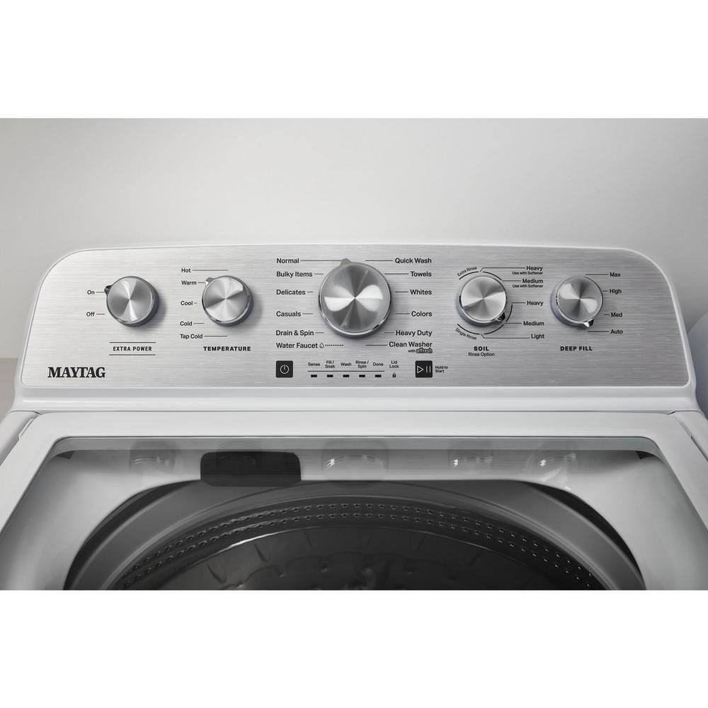 Maytag 4.8 cu. ft. Top Load Washer with Extra Power Boost, White - MVW5430MW