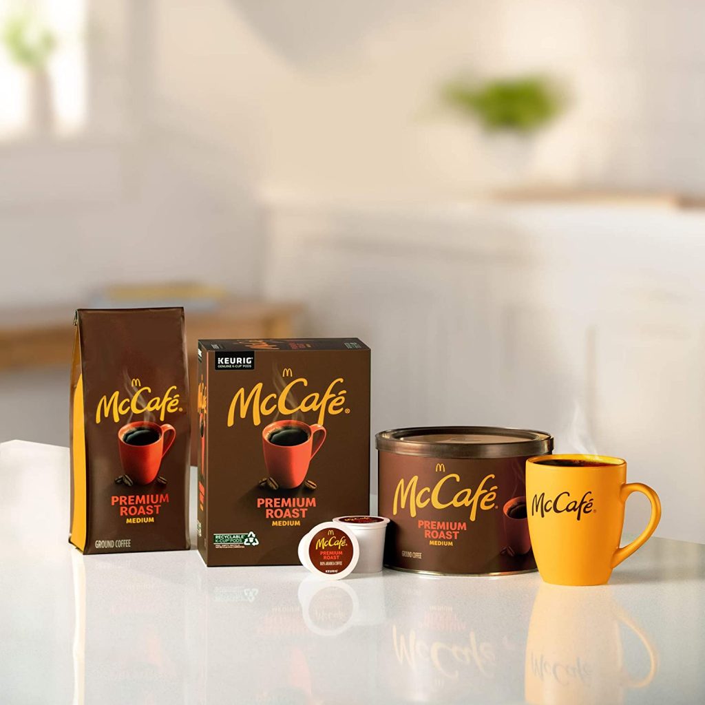 McCafÃ© Premium Roast Medium Coffee Pods, 96 Count, 100% Arabica, Keurig K-Cup Compatible