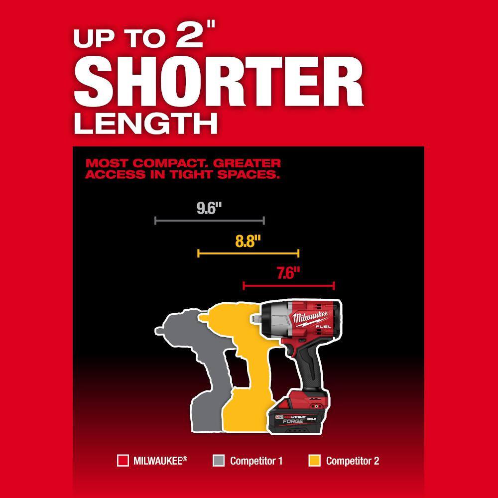 Milwaukee M18 FUEL 18V Brushless 1/2" Cordless Impact Wrench with 6.0Ah Battery