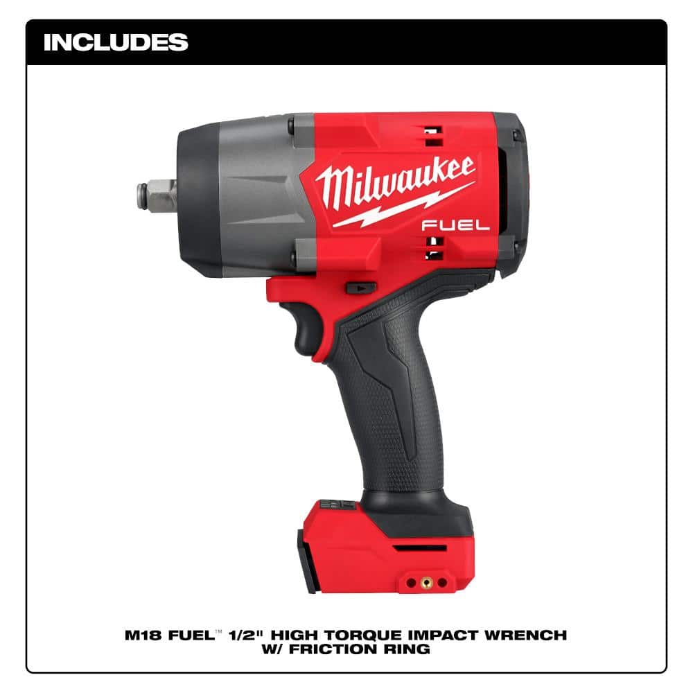 Milwaukee M18 FUEL 18V Brushless 1/2" Cordless Impact Wrench with 6.0Ah Battery