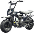MotoTec 105CC 3.5HP Mini Bike, Black, Alloy Steel, 23mph Speed, Indoor Use, Distance Monitor, 185lbs Capacity