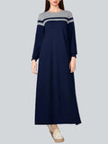 Mulvari Women's Long Sleeve Color Block Dress A5 - Stylish & Versatile
