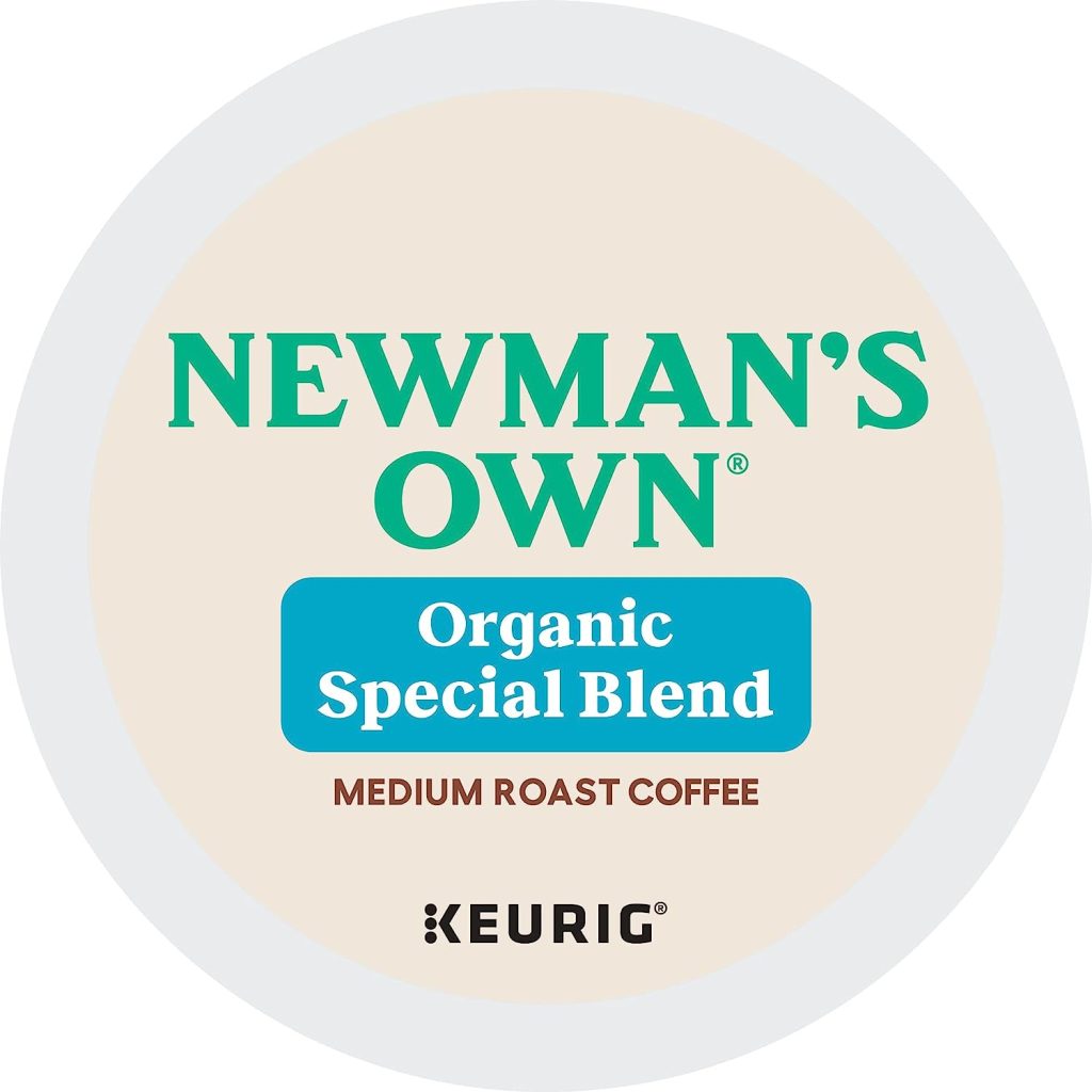 Newman's Own Organics Medium Roast Coffee K-Cup Pods, 96 Count, USDA Organic, Fair Trade, Kosher Certified