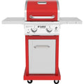 Nexgrill Deluxe 2-Burner Gas Grill Red - Stainless Steel, 28,000 BTUs, Compact, Convertible to Natural Gas
