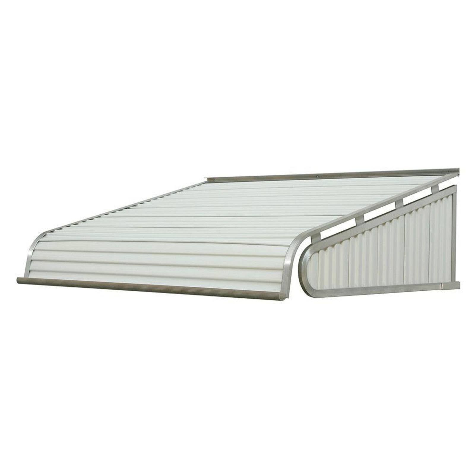 NuImage 1500 Series White Aluminum Door Canopy, 5 ft.