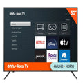 onn. 50" 4K UHD LED Roku Smart TV with HDR, 60Hz Refresh Rate, Voice Control, Multiple Ports, VESA Mount Compatible