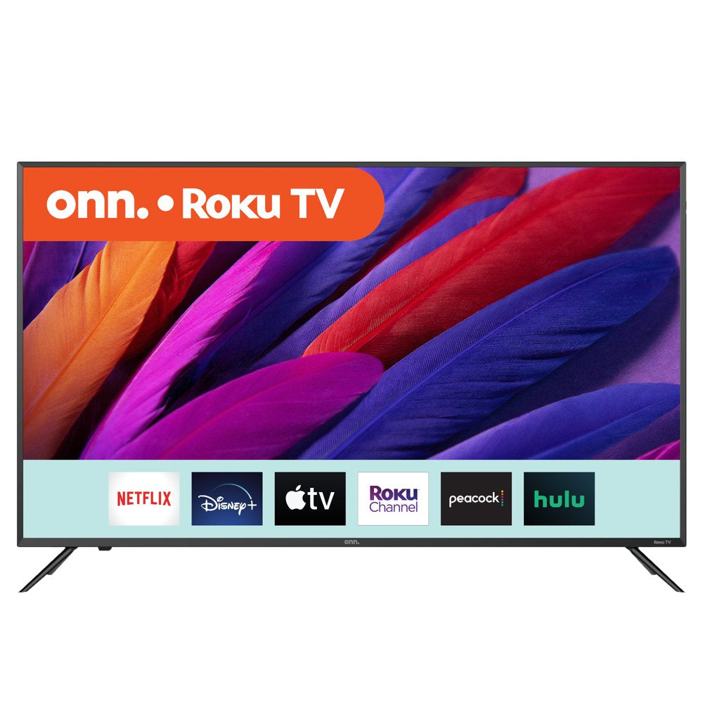 onn. 50" 4K UHD LED Roku Smart TV with HDR, 60Hz Refresh Rate, Voice Control, Multiple Ports, VESA Mount Compatible