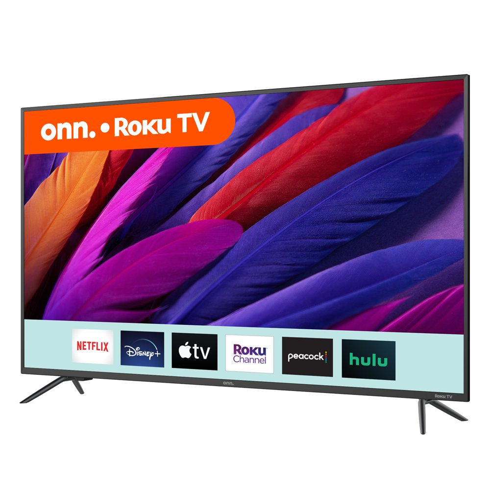 onn. 50" 4K UHD LED Roku Smart TV with HDR, 60Hz Refresh Rate, Voice Control, Multiple Ports, VESA Mount Compatible