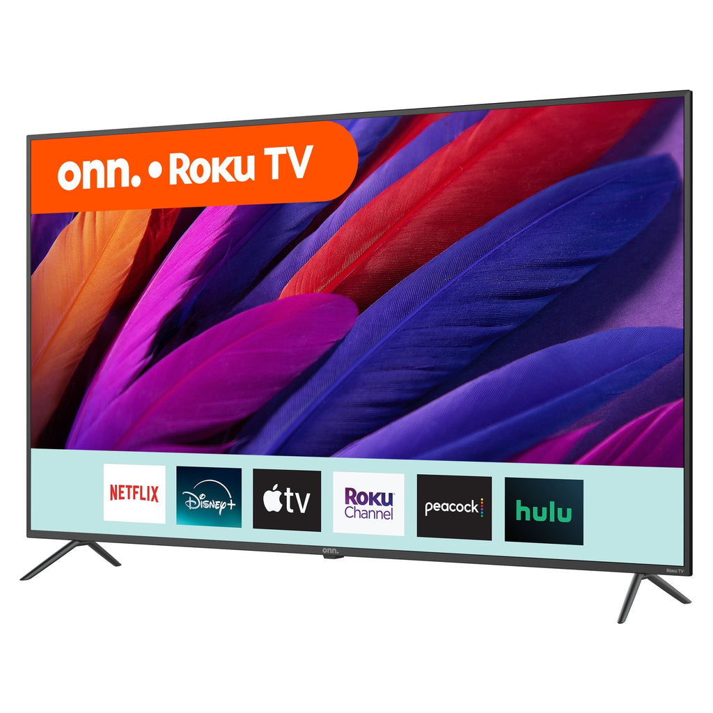 onn. 65" 4K UHD LED Roku Smart TV HDR, 60Hz, VESA Mount, 3 HDMI, Smart Home Compatible