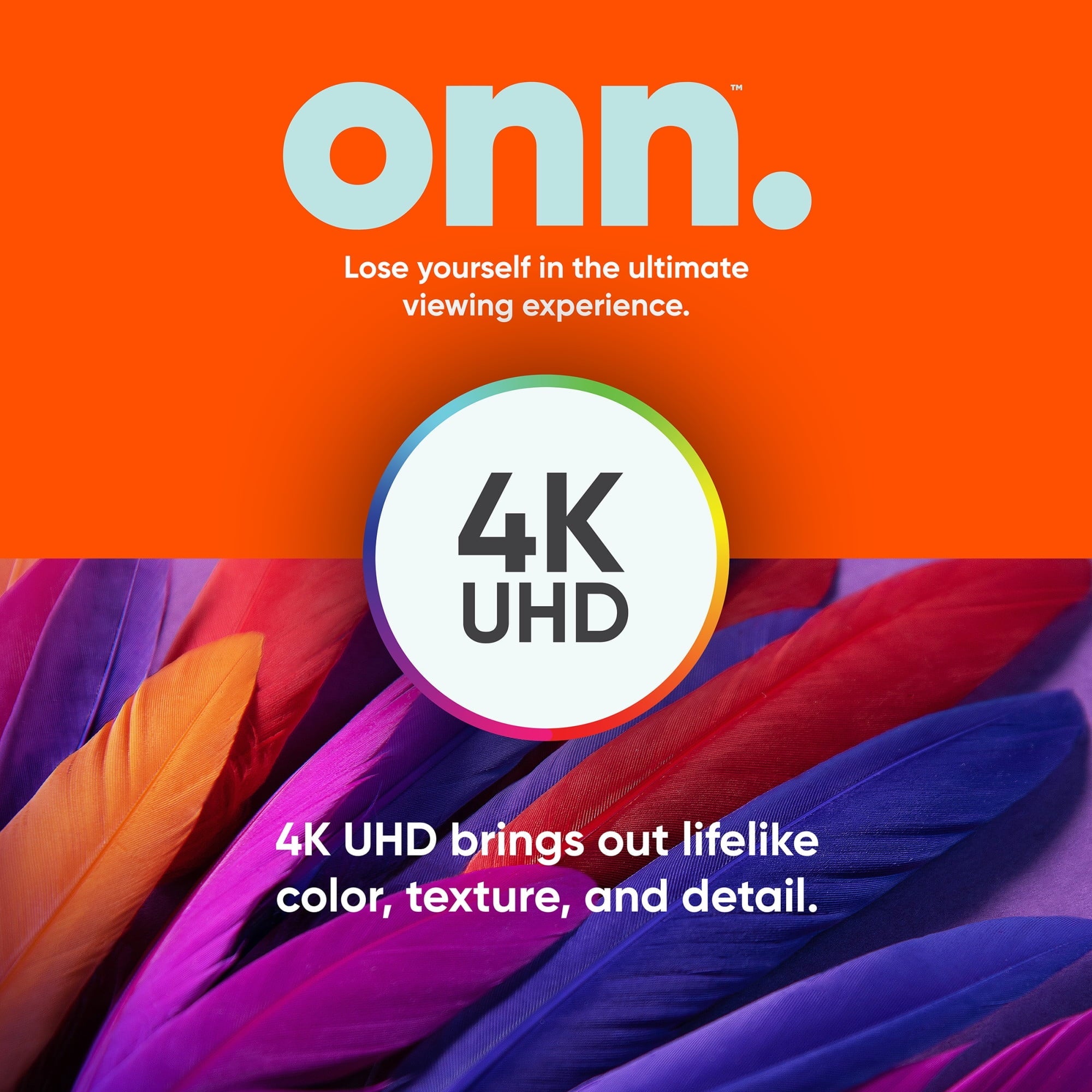 onn. 65" 4K UHD LED Roku Smart TV HDR, 60Hz, VESA Mount, 3 HDMI, Smart Home Compatible