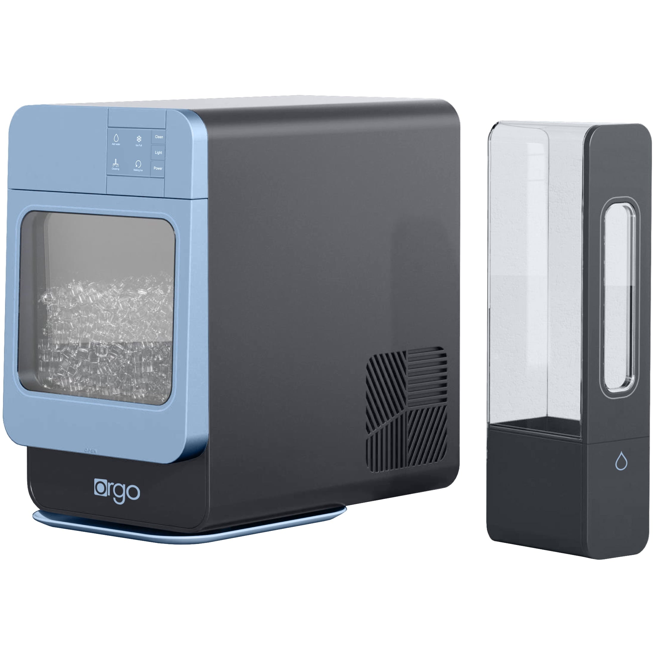 Orgo Sonic Countertop Ice Maker, 33 lbs Nugget Ice, Blue, Compact & Efficient
