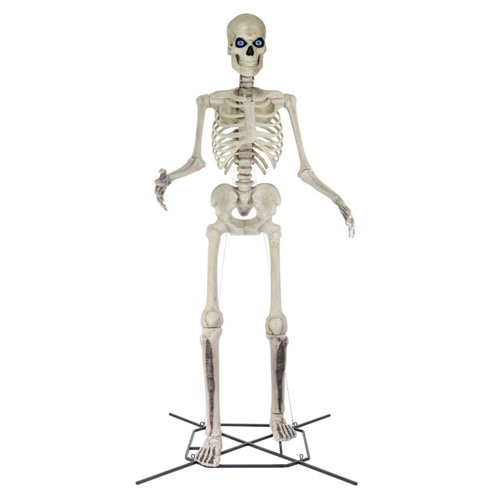 Home Accents 12 ft Giant Halloween Skeleton with LifeEyes, 95 lbs - Decoration