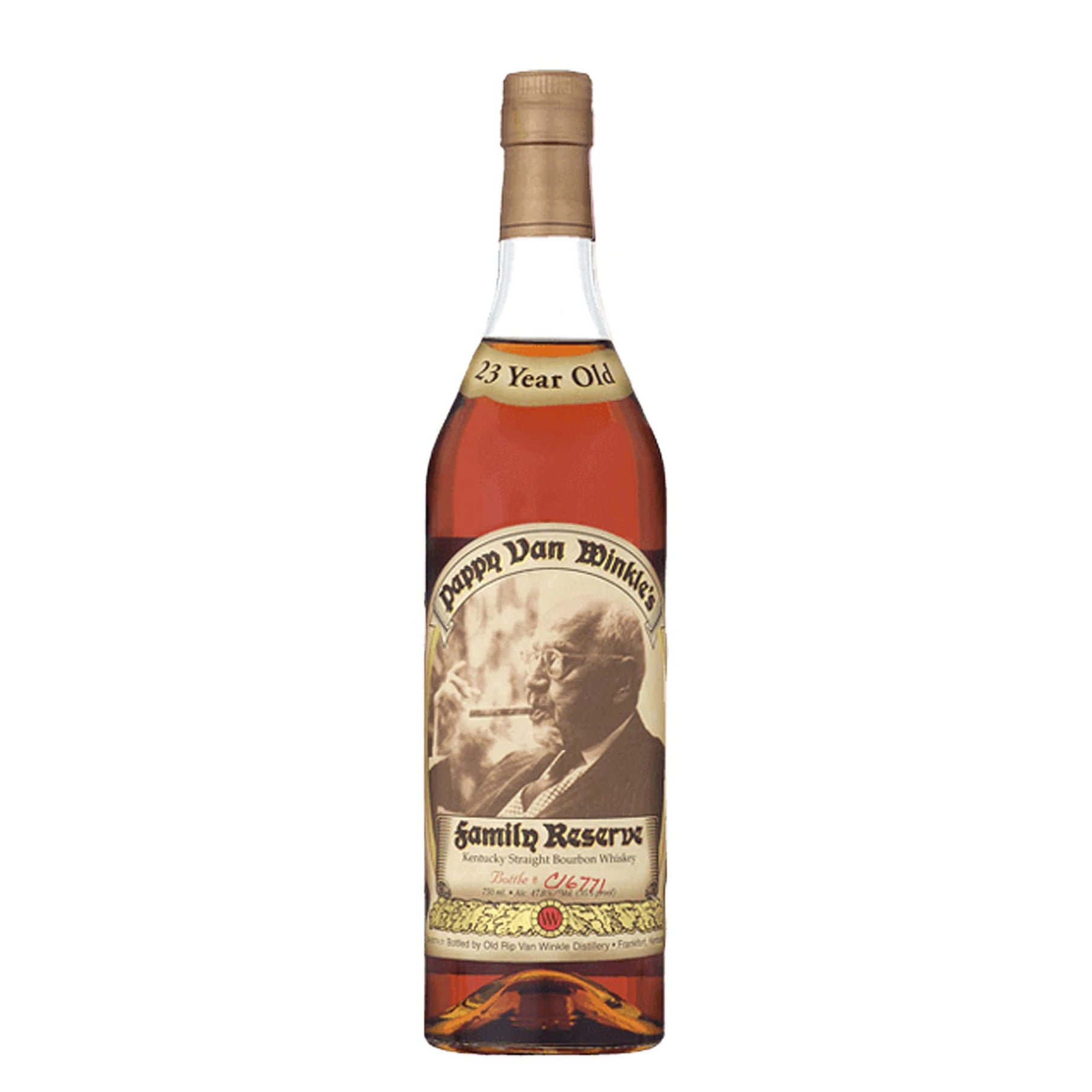 Pappy Van Winkle 23 Year Family Reserve Bourbon Whiskey 750ml - Deep Amber Red, Rich Wood & Sweet Caramel Notes