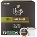 Peet's Coffee Decaf Dark Roast K-Cup Pods, House Blend, 75 Count - Rich, Spicy Flavor, Keurig Compatible