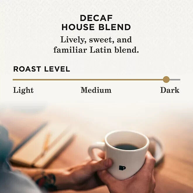 Peet's Coffee Decaf Dark Roast K-Cup Pods, House Blend, 75 Count - Rich, Spicy Flavor, Keurig Compatible