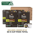 Peet's Coffee Decaf House Blend Dark Roast K-Cup Pods, 88 Count, Compatible with Keurig Brewers, 100% Arabica