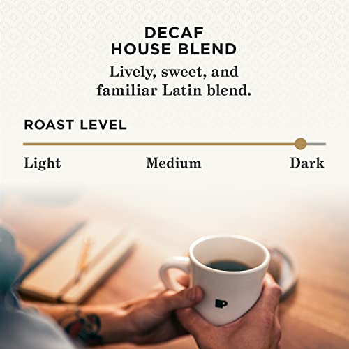 Peet's Coffee Decaf House Blend Dark Roast K-Cup Pods, 88 Count, Compatible with Keurig Brewers, 100% Arabica