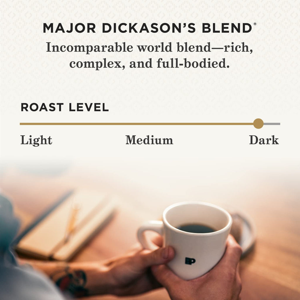 Peet's Coffee Major Dickason's Blend Dark Roast K-Cup Pods, 75 Count, Compatible with Keurig Brewers